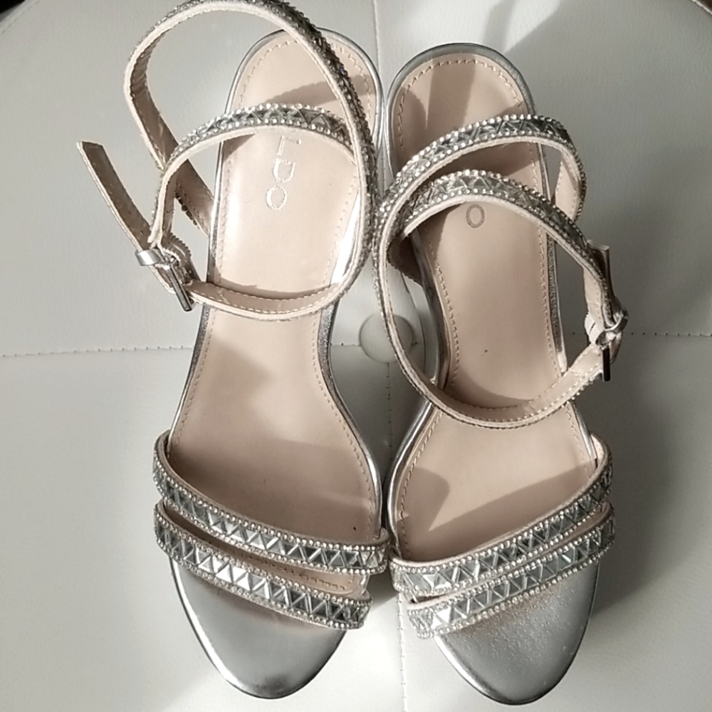 Aldo Silver Wedge